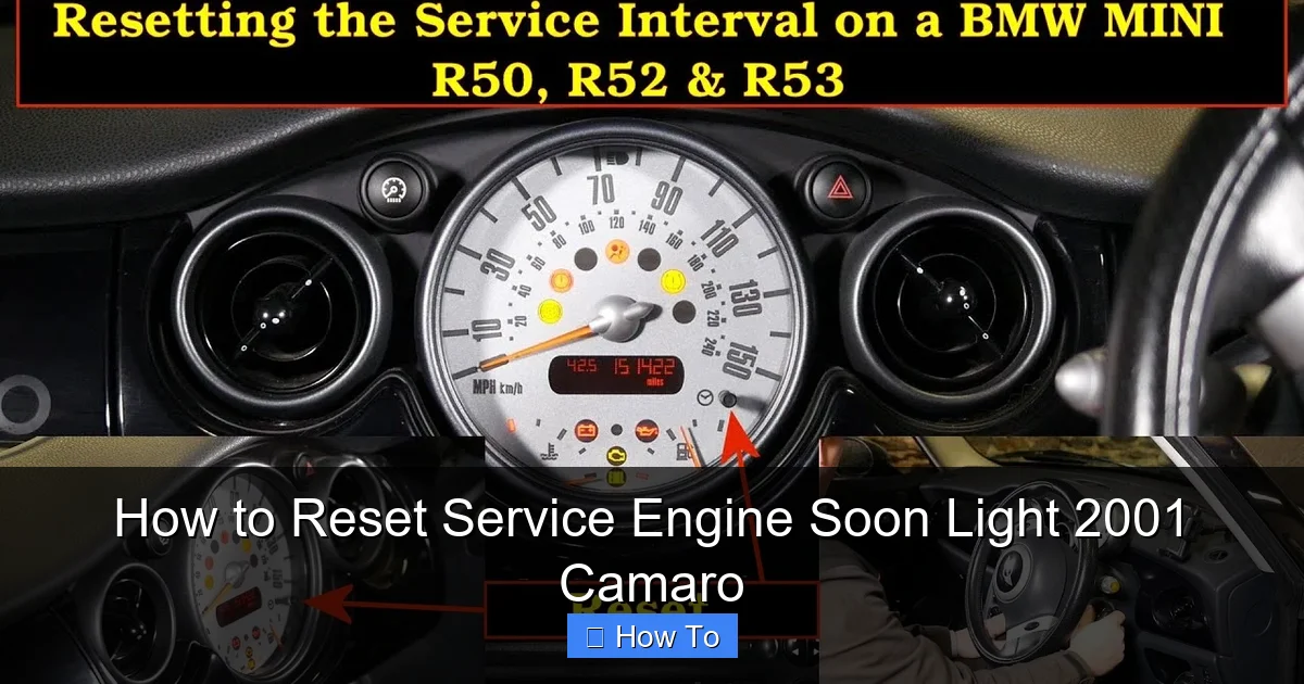 How to Reset Service Engine Soon Light 2001 Camaro