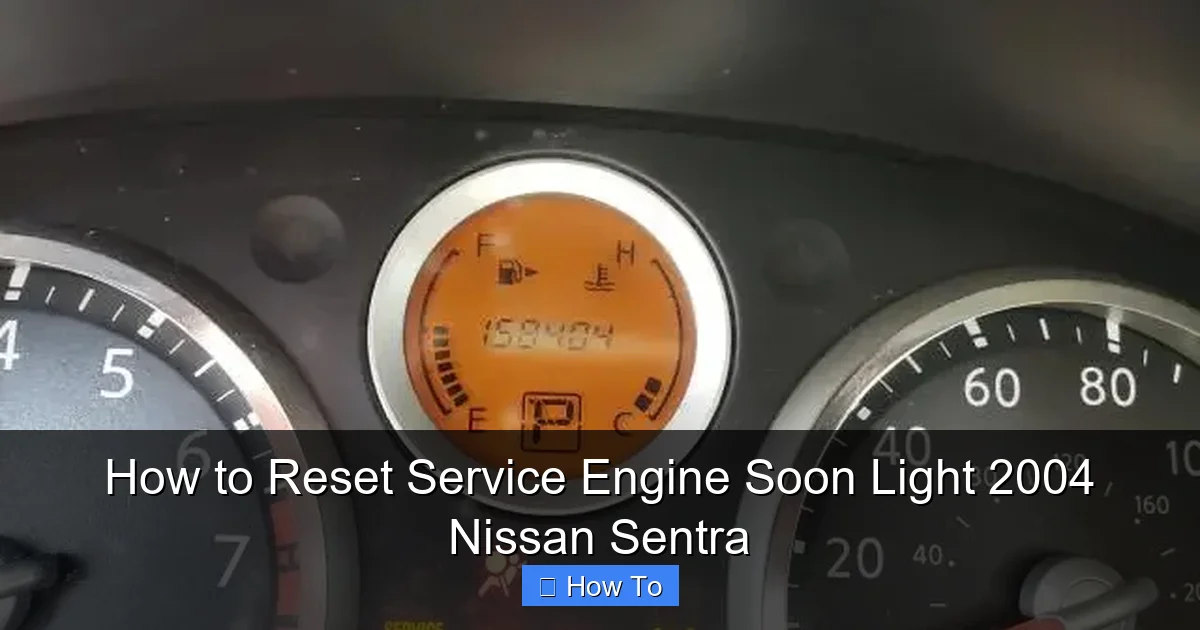 How to Reset Service Engine Soon Light 2004 Nissan Sentra