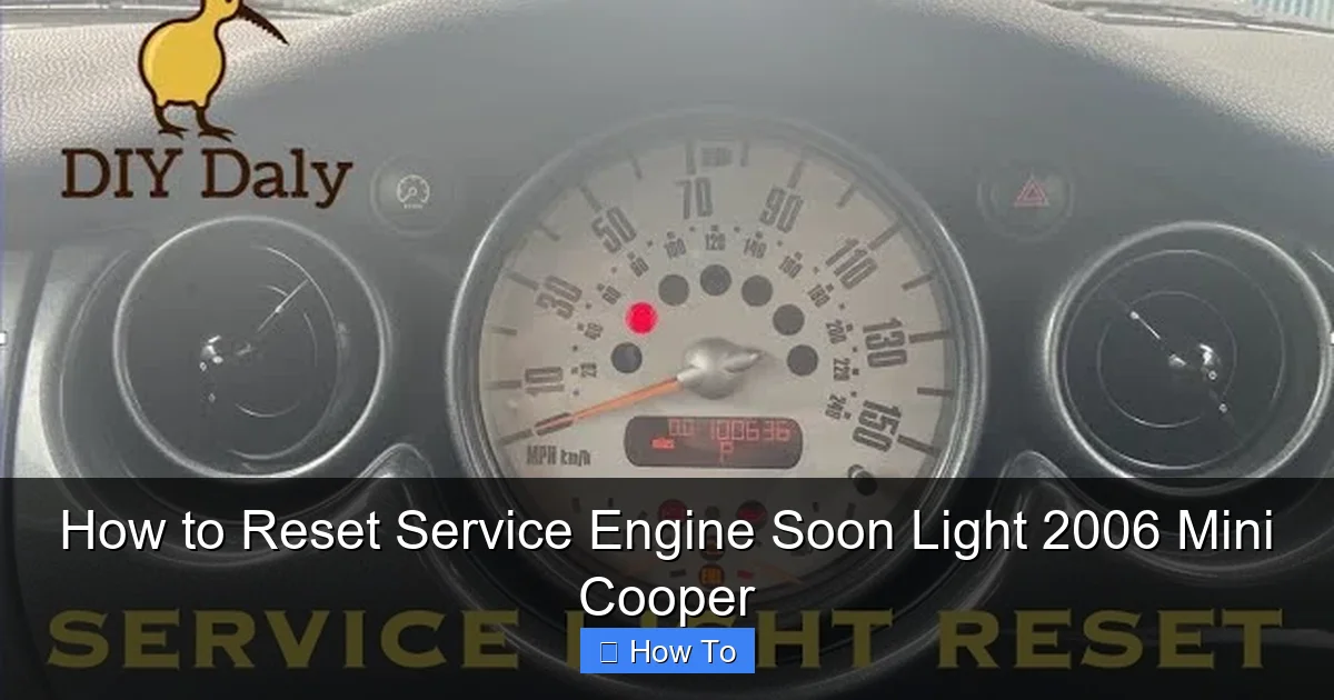 How to Reset Service Engine Soon Light 2006 Mini Cooper
