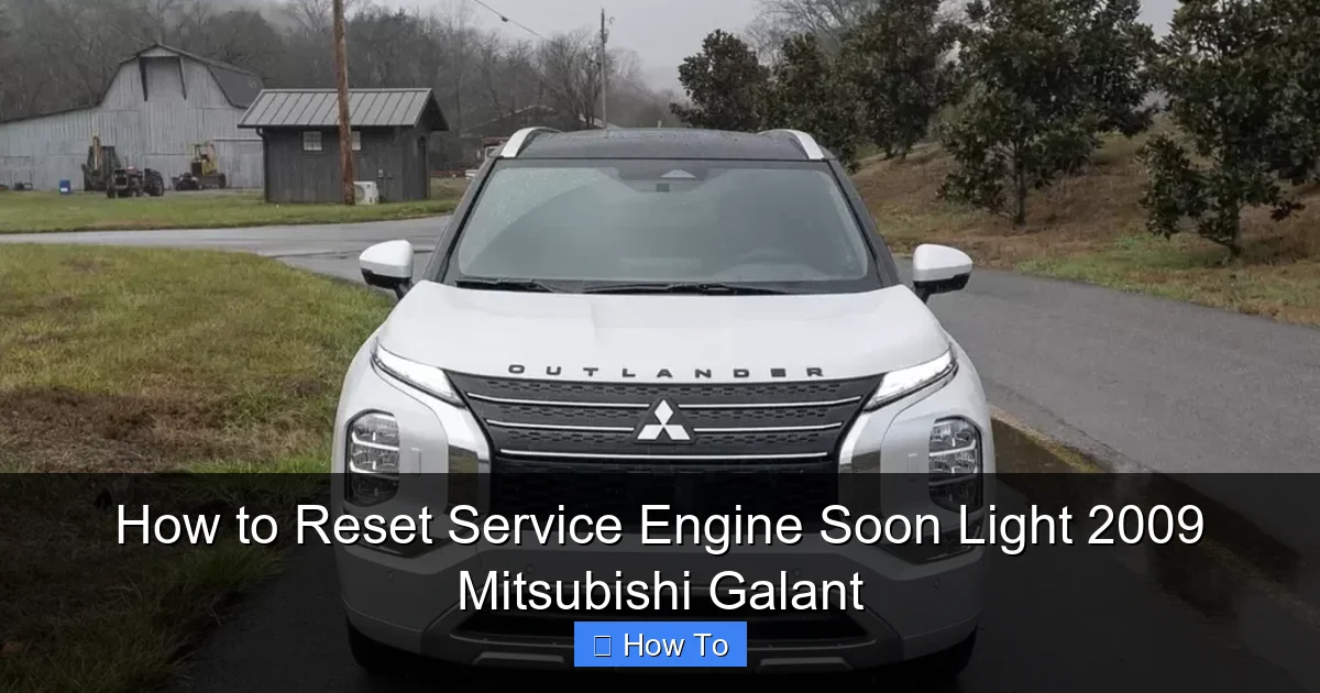 How to Reset Service Engine Soon Light 2009 Mitsubishi Galant