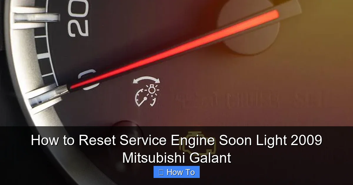 How to Reset Service Engine Soon Light 2009 Mitsubishi Galant