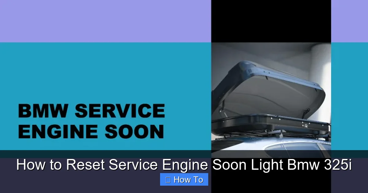 How to Reset Service Engine Soon Light Bmw 325i
