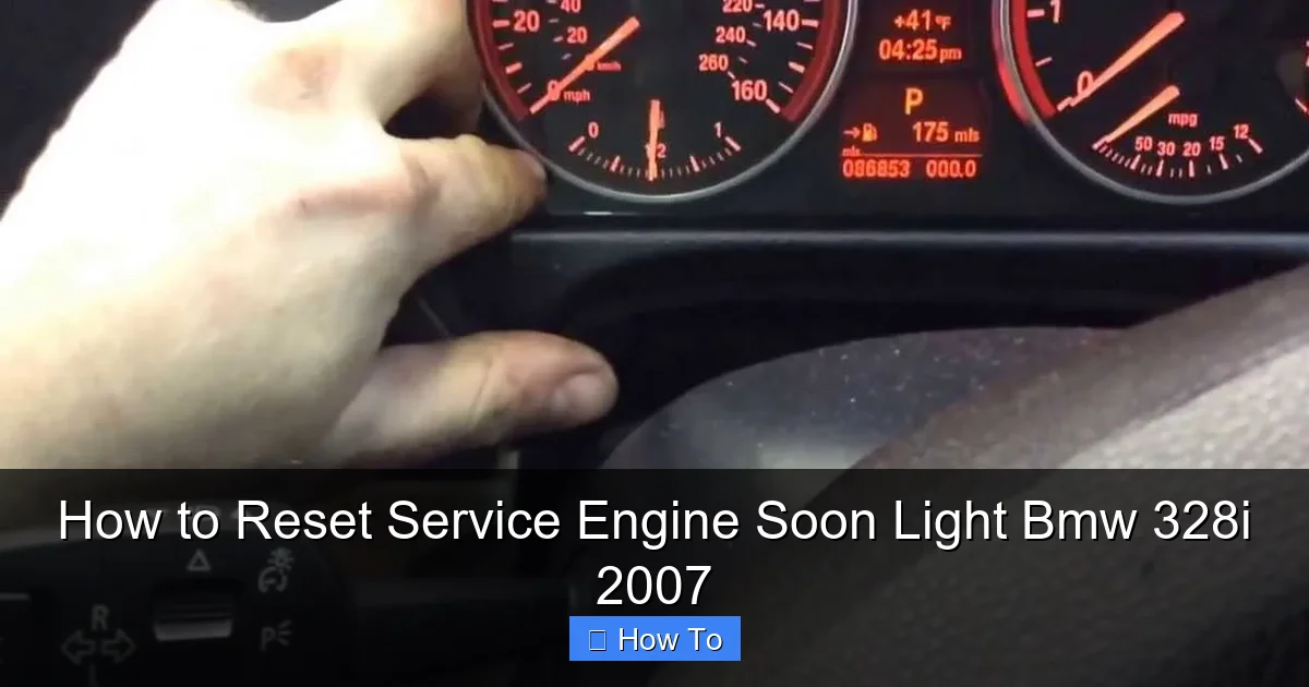 How to Reset Service Engine Soon Light Bmw 328i 2007