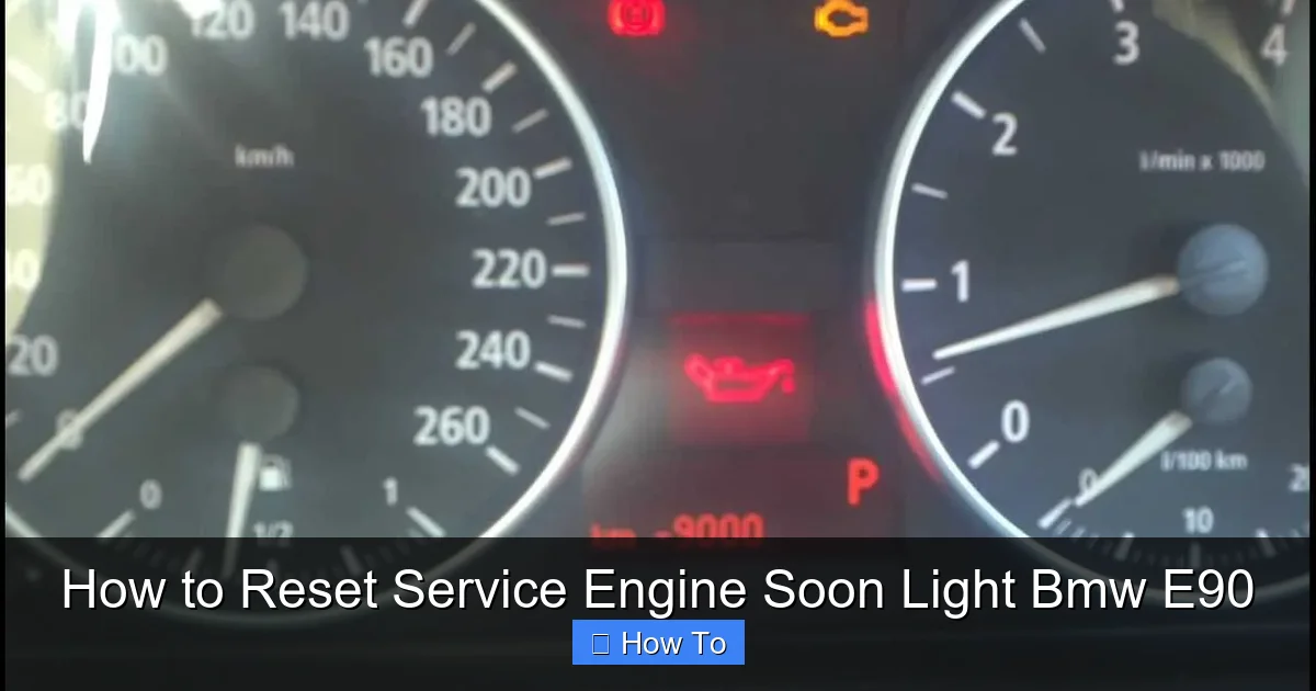 How to Reset Service Engine Soon Light Bmw E90