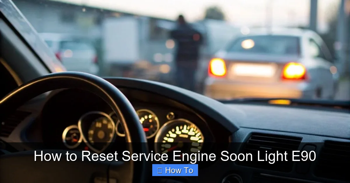 How to Reset Service Engine Soon Light E90