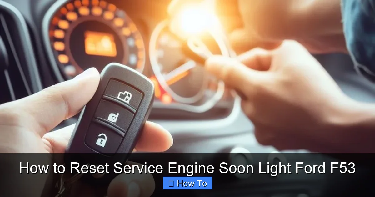 How to Reset Service Engine Soon Light Ford F53