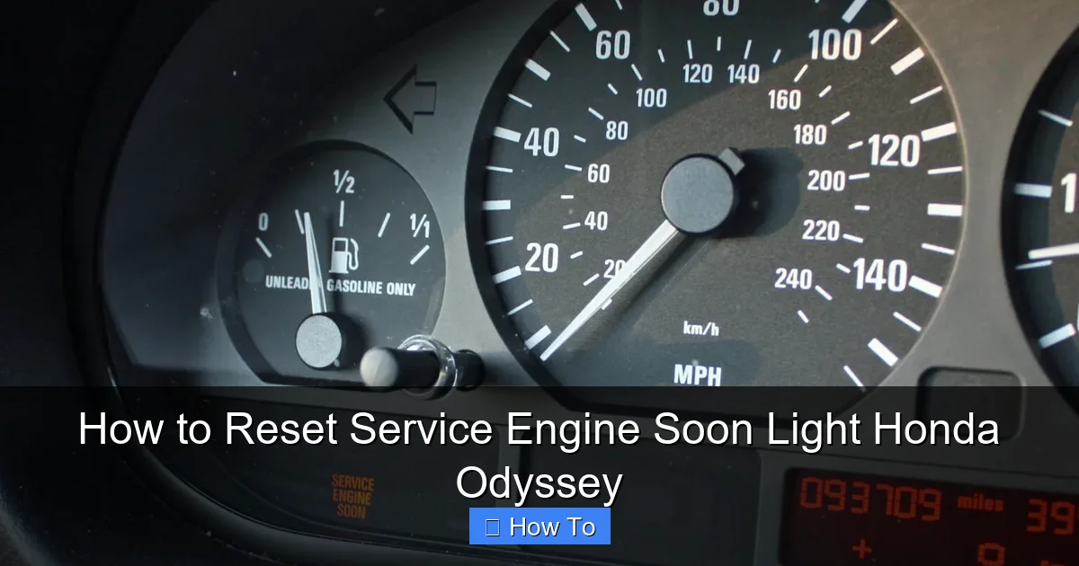 How to Reset Service Engine Soon Light Honda Odyssey