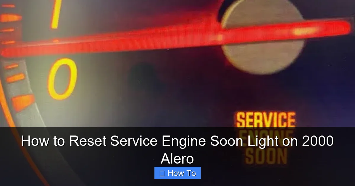 How to Reset Service Engine Soon Light on 2000 Alero