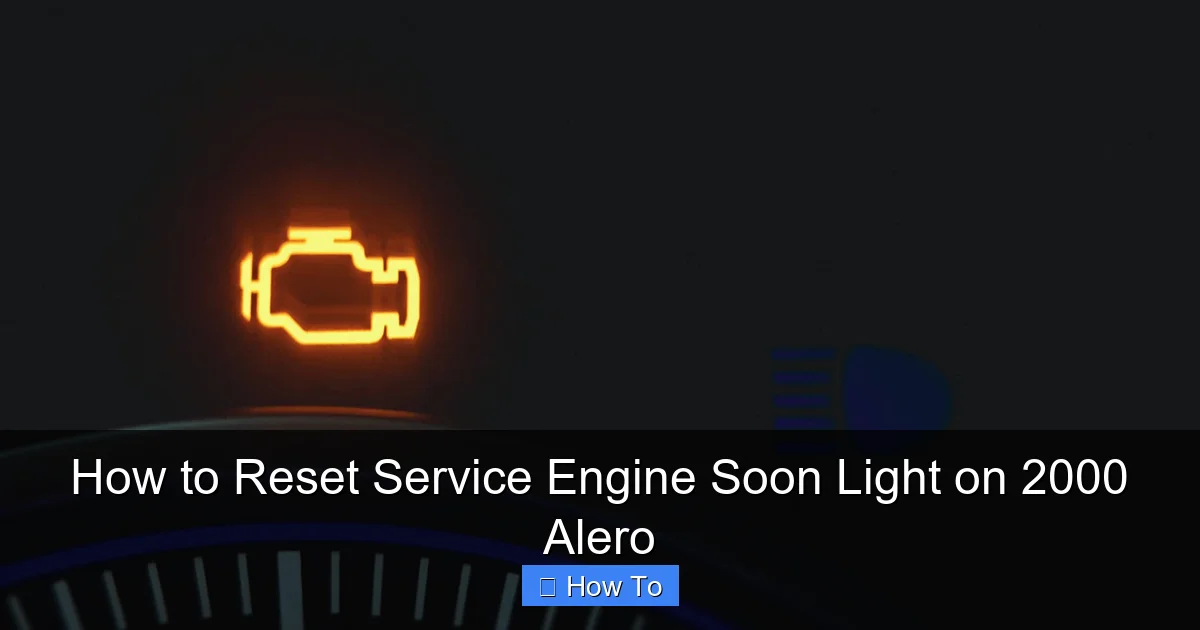 How to Reset Service Engine Soon Light on 2000 Alero