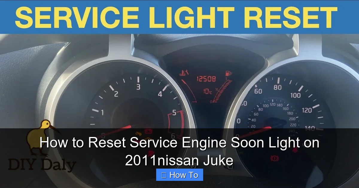 How to Reset Service Engine Soon Light on 2011nissan Juke