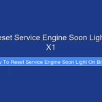 How to Reset Service Engine Soon Light on Bmw X1