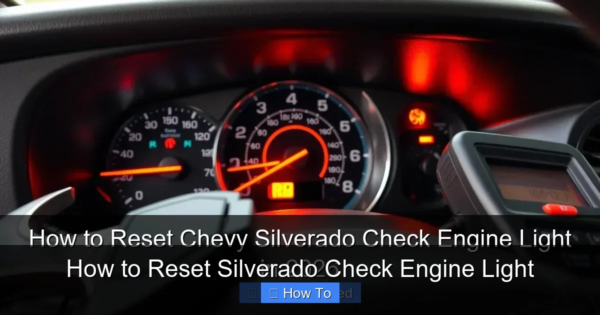 How to Reset Silverado Check Engine Light