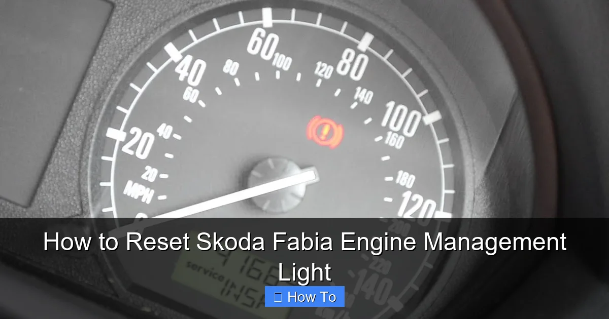 How to Reset Skoda Fabia Engine Management Light