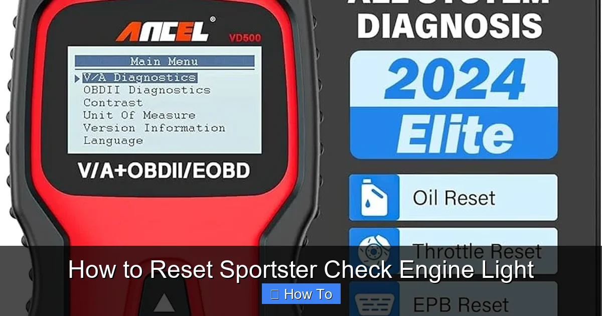 How to Reset Sportster Check Engine Light