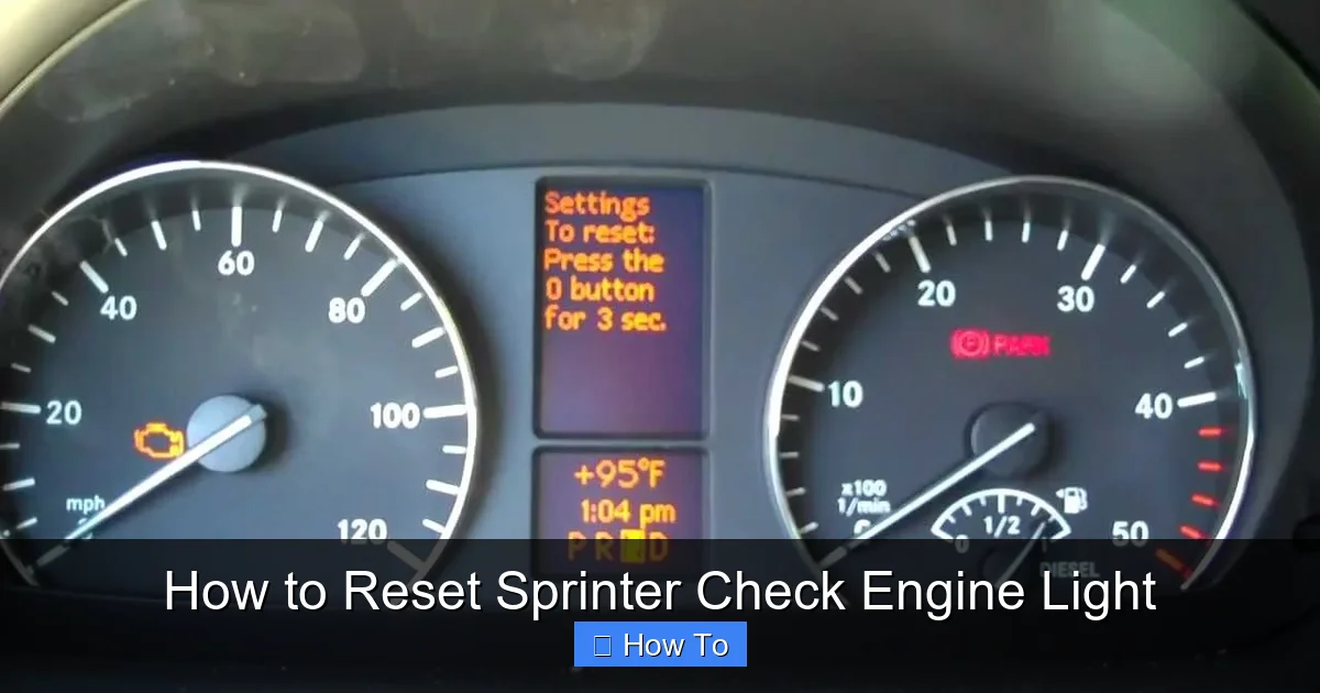 How to Reset Sprinter Check Engine Light
