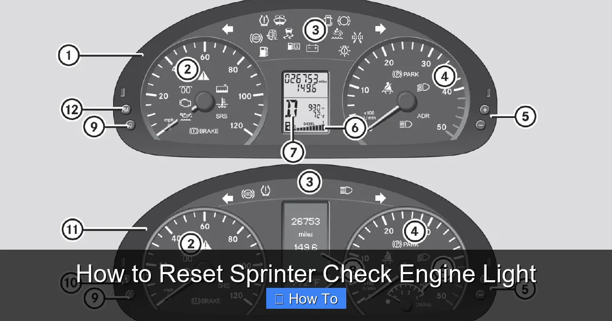 How to Reset Sprinter Check Engine Light