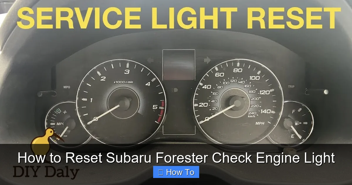 How to Reset Subaru Forester Check Engine Light