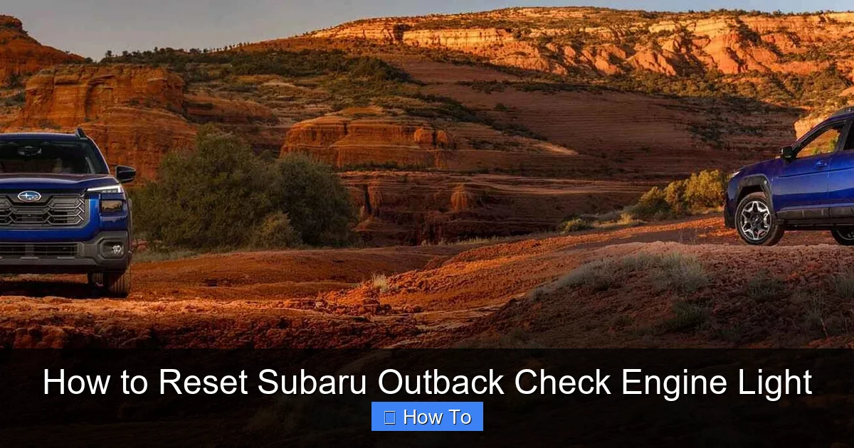 How to Reset Subaru Outback Check Engine Light