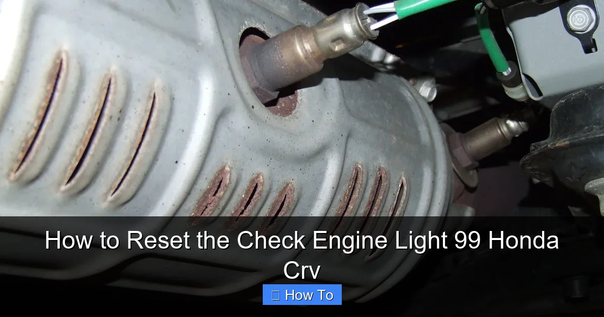 How to Reset the Check Engine Light 99 Honda Crv