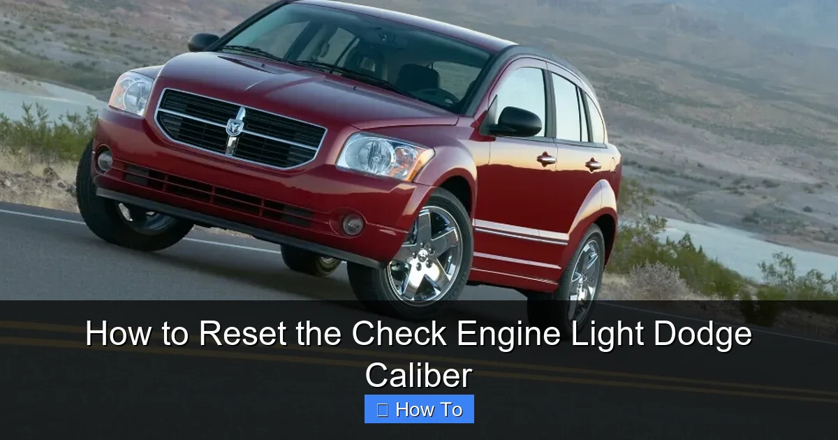 How to Reset the Check Engine Light Dodge Caliber