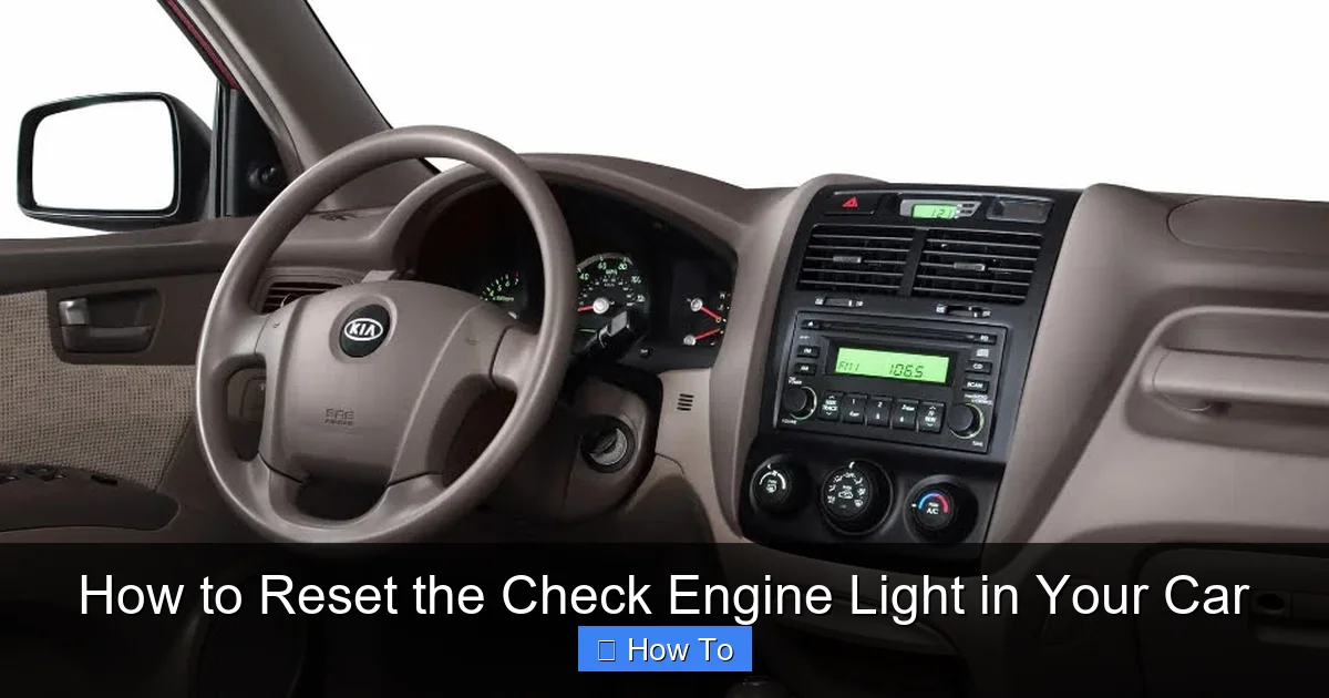 How to Reset the Check Engine Light in Your Car