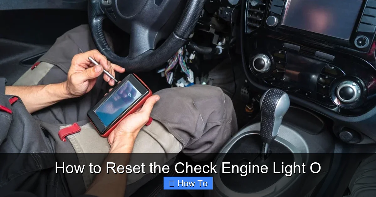 How to Reset the Check Engine Light O