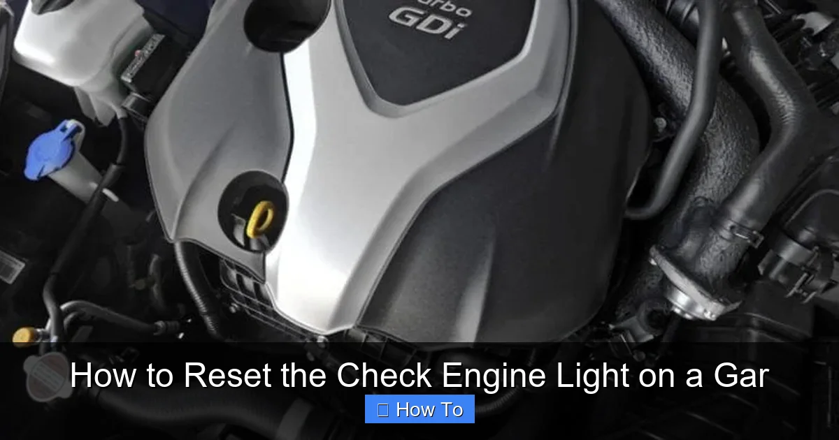 How to Reset the Check Engine Light on a Gar