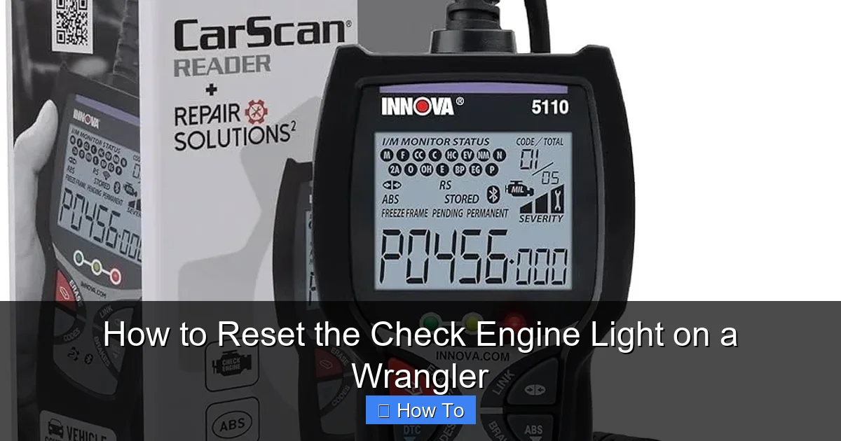 How to Reset the Check Engine Light on a Wrangler