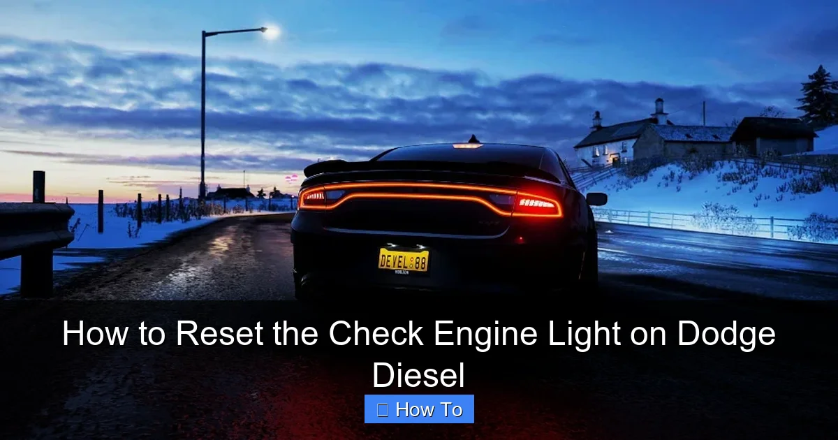 How to Reset the Check Engine Light on Dodge Diesel