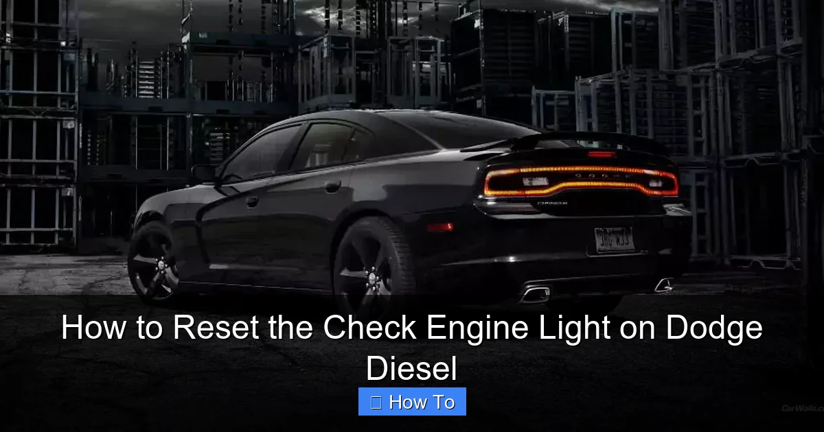 How to Reset the Check Engine Light on Dodge Diesel