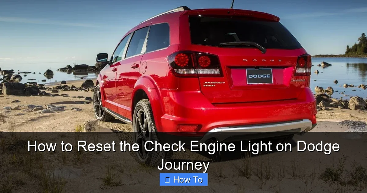 How to Reset the Check Engine Light on Dodge Journey