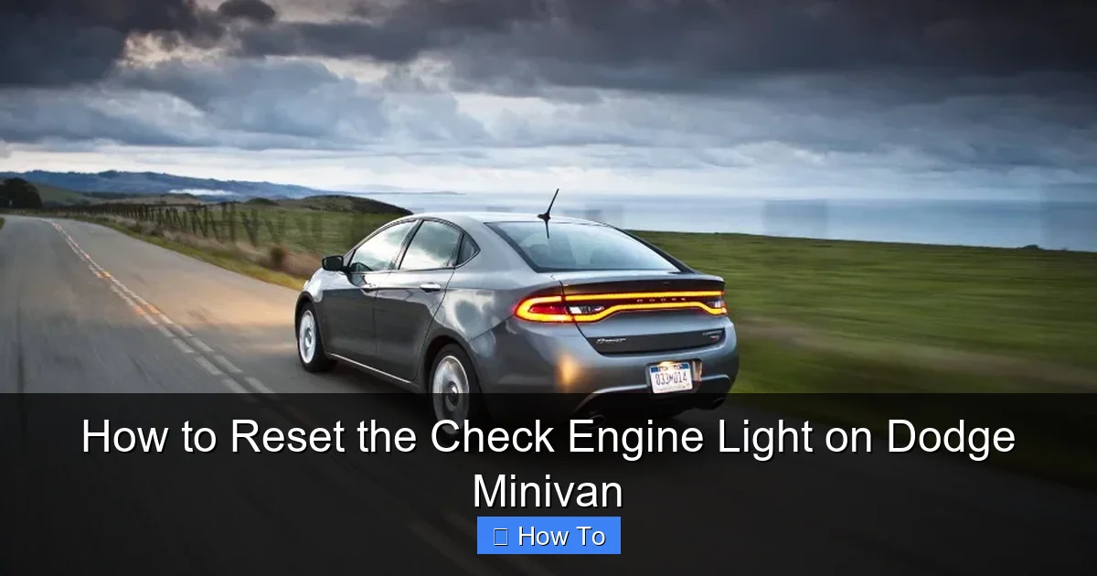 How to Reset the Check Engine Light on Dodge Minivan