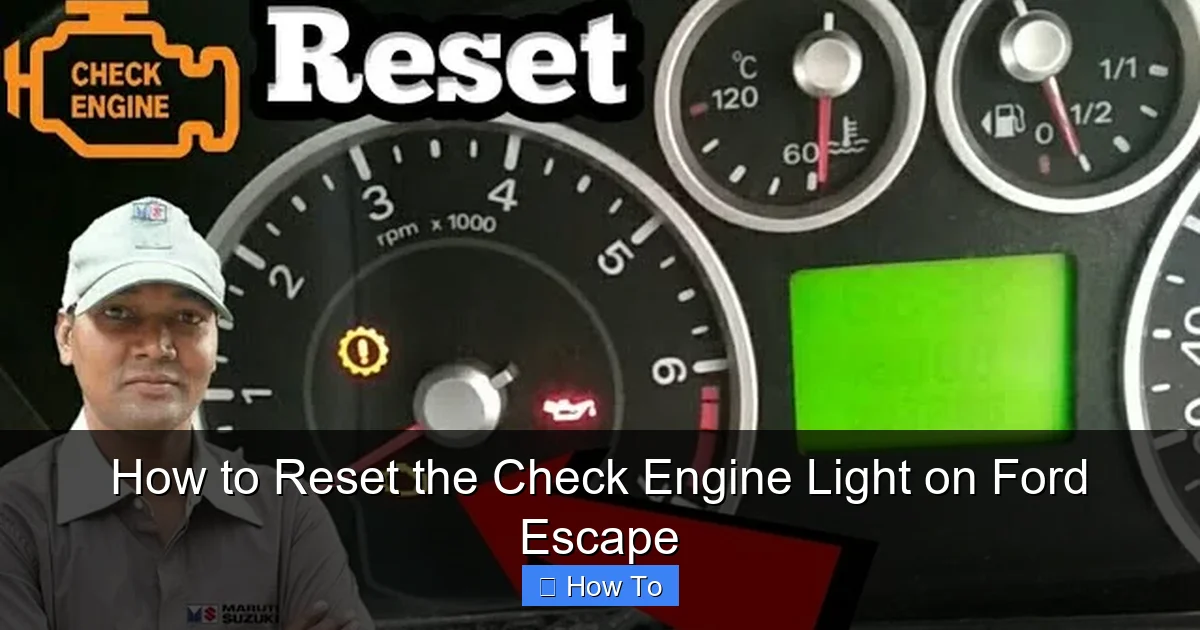 How to Reset the Check Engine Light on Ford Escape