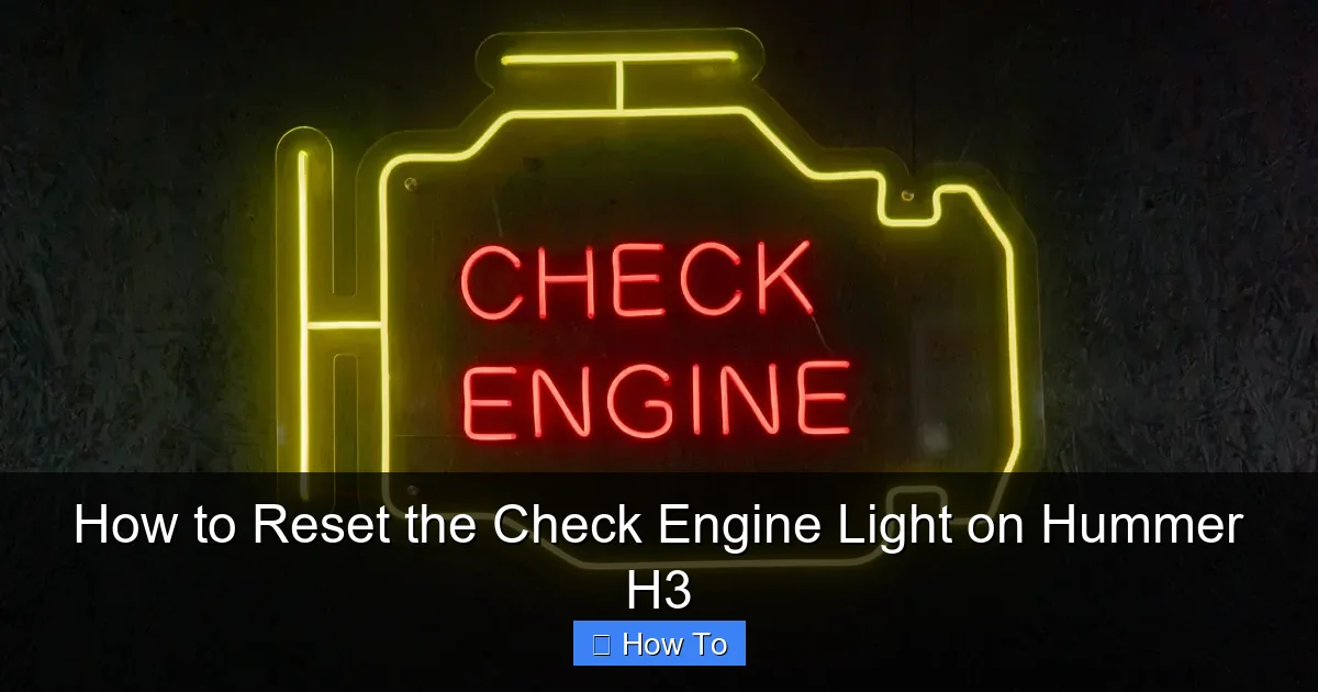 How to Reset the Check Engine Light on Hummer H3