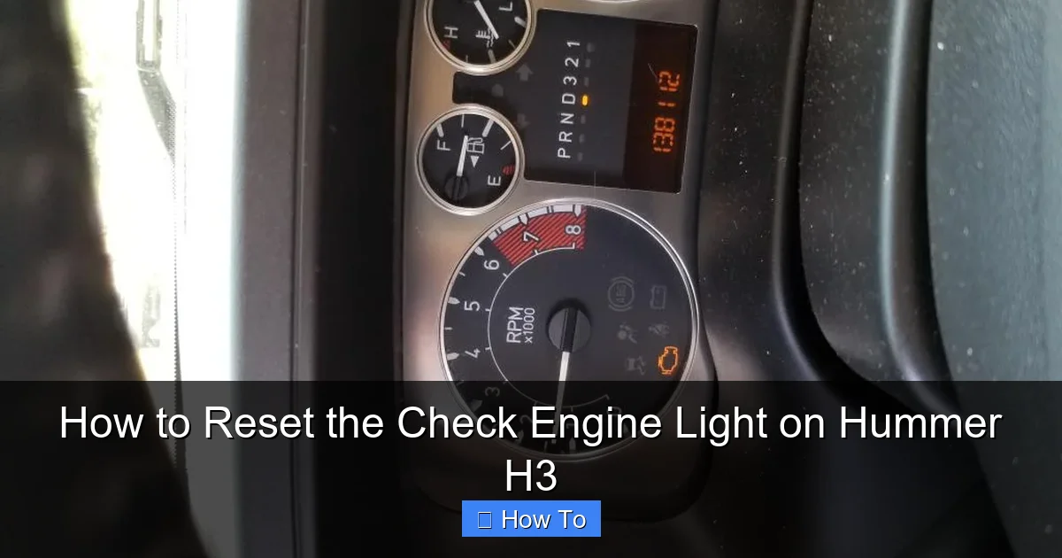 How to Reset the Check Engine Light on Hummer H3
