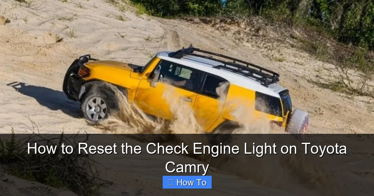 How to Reset the Check Engine Light on Toyota Camry