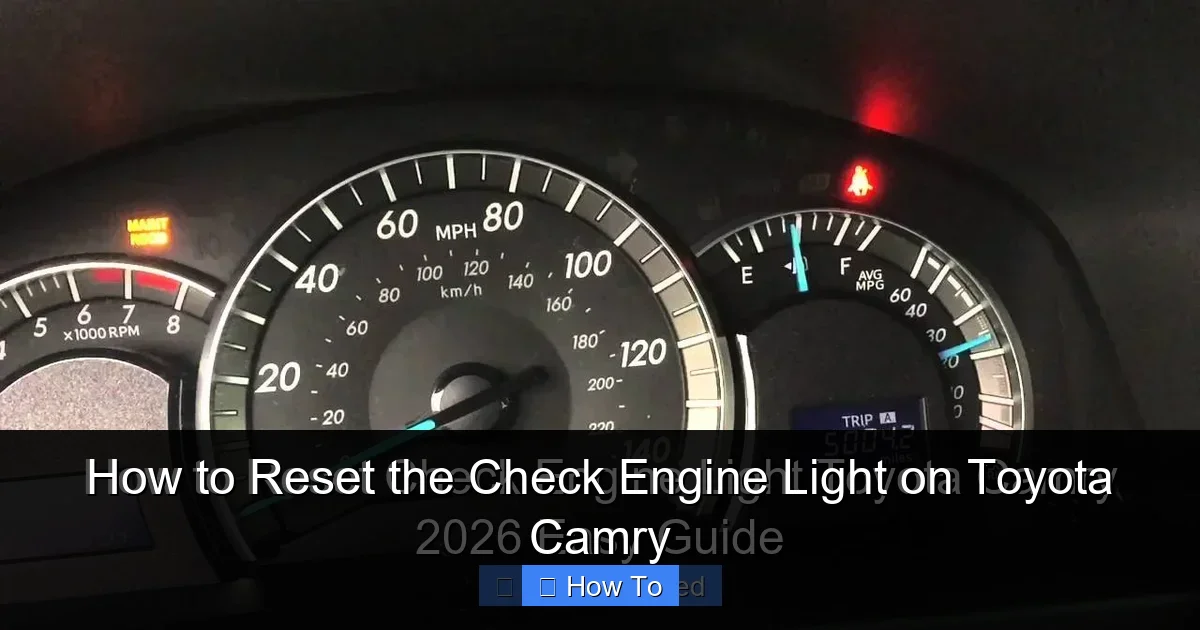 How to Reset the Check Engine Light on Toyota Camry