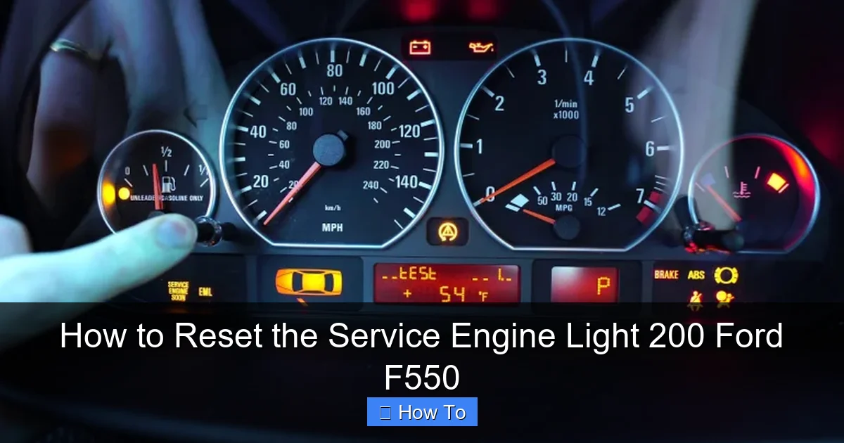 How to Reset the Service Engine Light 200 Ford F550