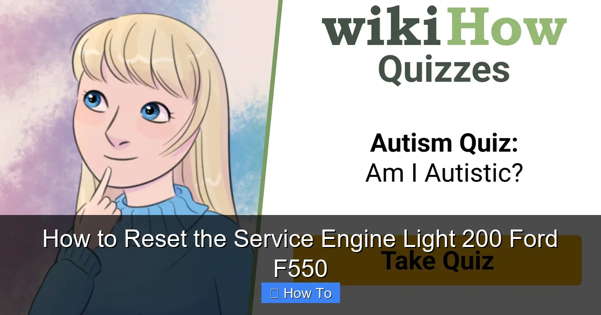 How to Reset the Service Engine Light 200 Ford F550