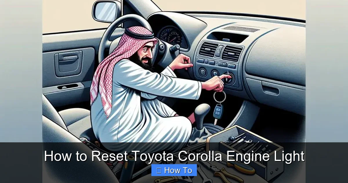 How to Reset Toyota Corolla Engine Light