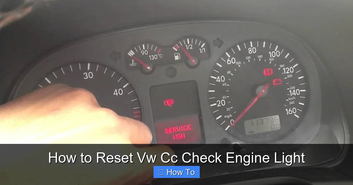 How to Reset Vw Cc Check Engine Light