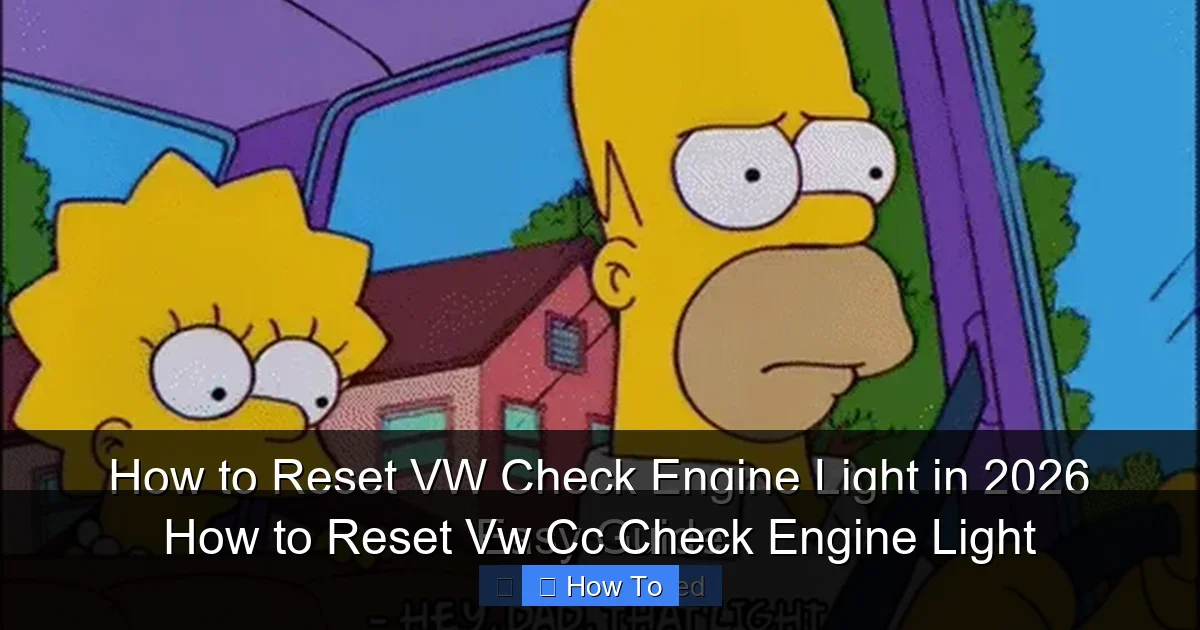 How to Reset Vw Cc Check Engine Light