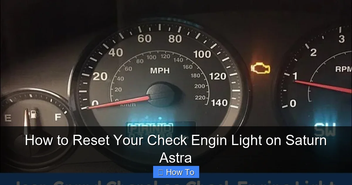 How to Reset Your Check Engin Light on Saturn Astra