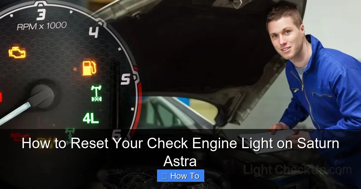 How to Reset Your Check Engine Light on Saturn Astra
