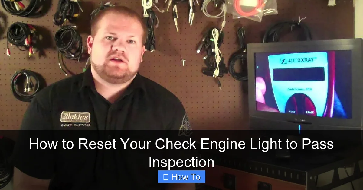 How to Reset Your Check Engine Light to Pass Inspection