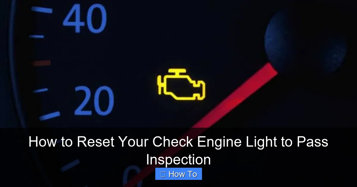 How to Reset Your Check Engine Light to Pass Inspection