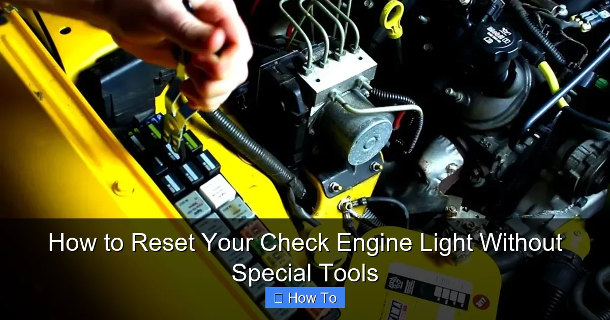 How to Reset Your Check Engine Light Without Special Tools