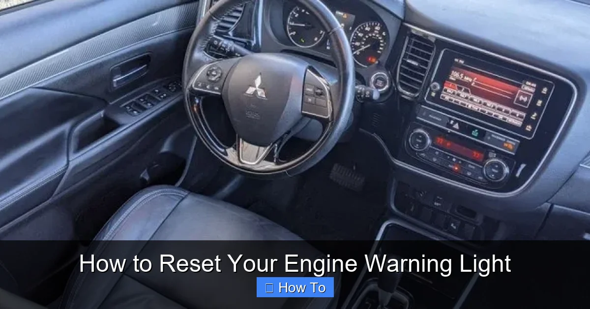 How to Reset Your Engine Warning Light