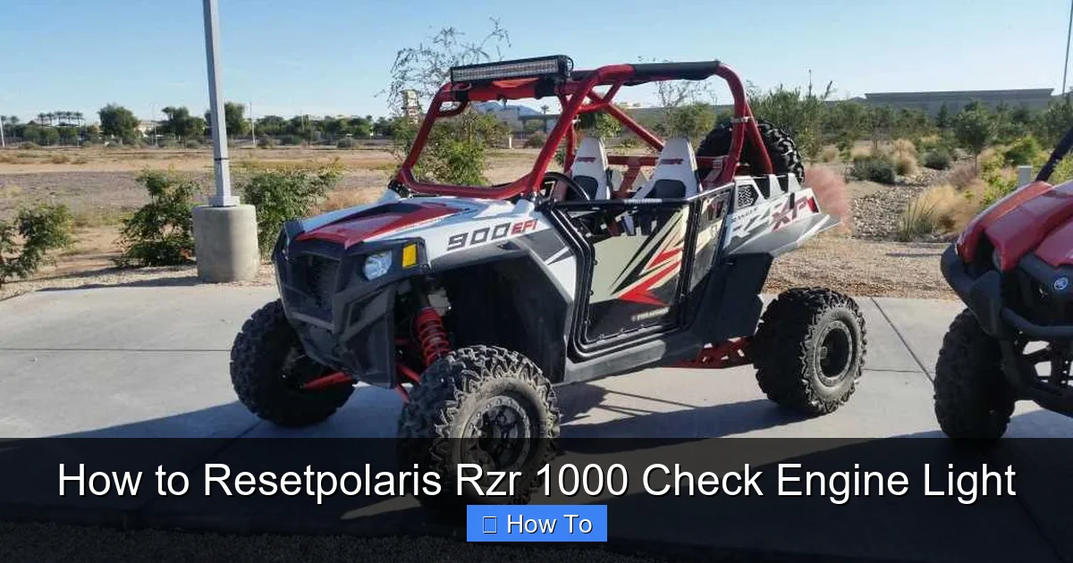 How to Resetpolaris Rzr 1000 Check Engine Light