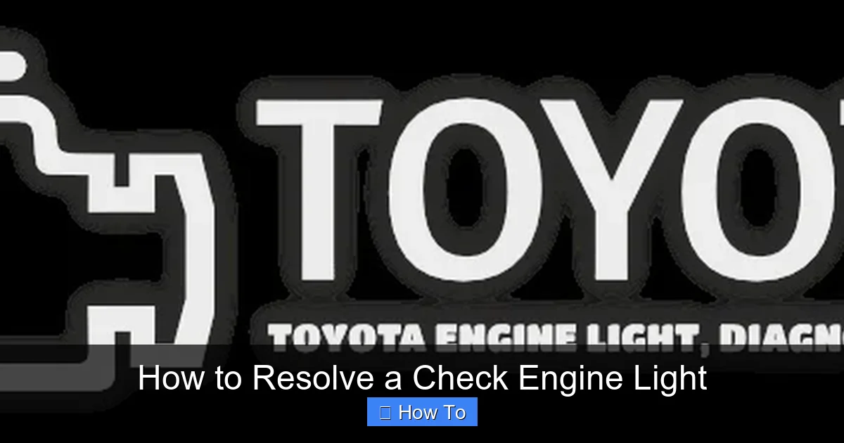 How to Resolve a Check Engine Light